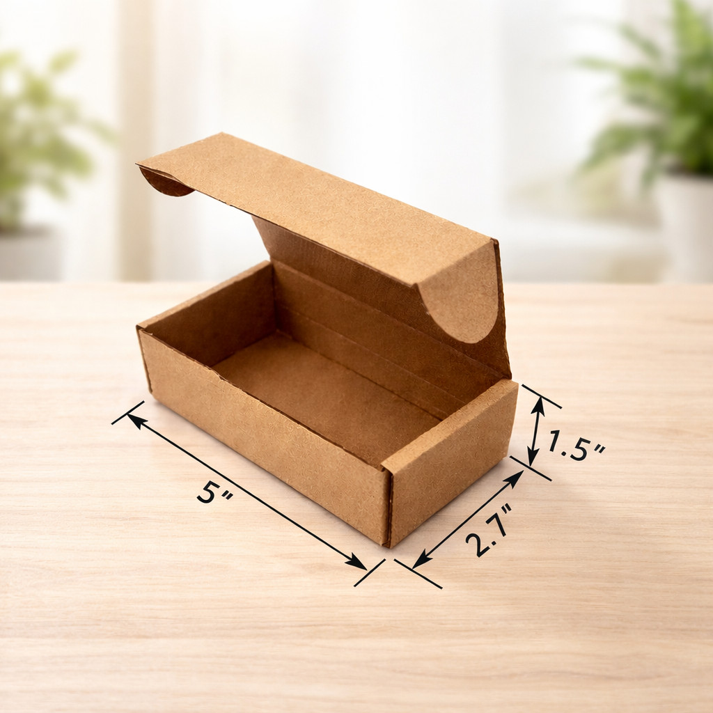 10-100pcs Shipping Supplies 5″x2.7″x1.5″ Cardboard Mailers for Jewelry