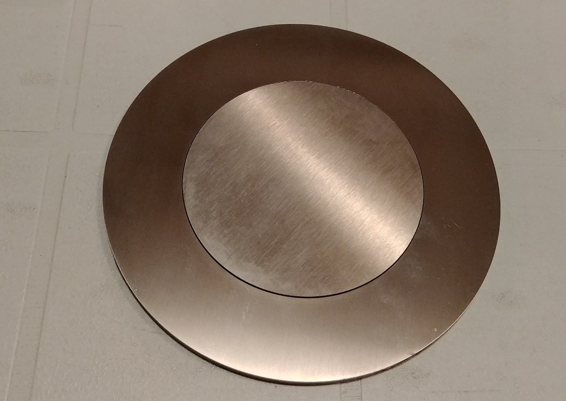 Stainless Steel Floor / Carpet Outlet Box Cover Approx. 6 in / 15 cm NEW