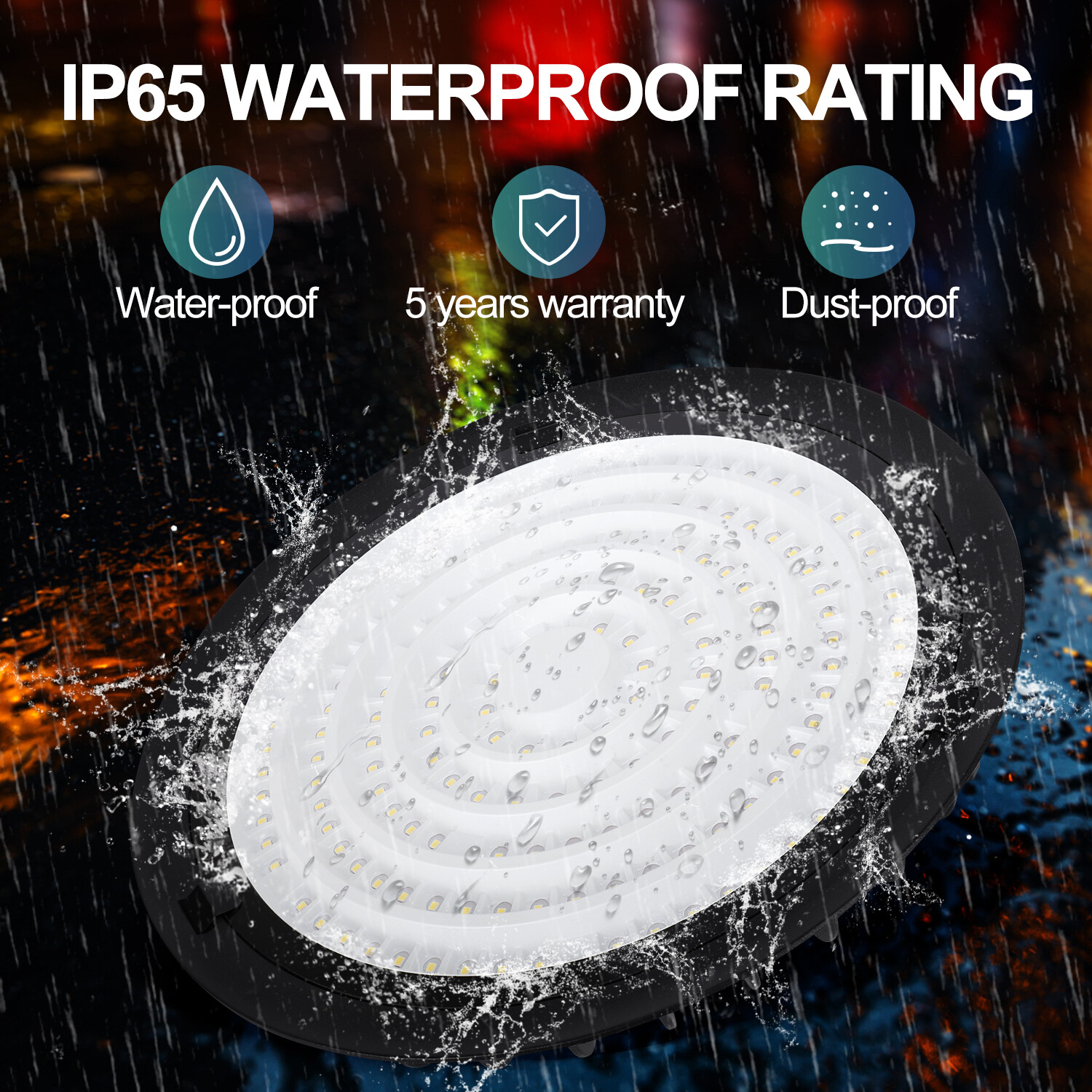 6Pack 200W UFO Led High Bay Light Commercial Industrial Warehouse Gym Shop Light