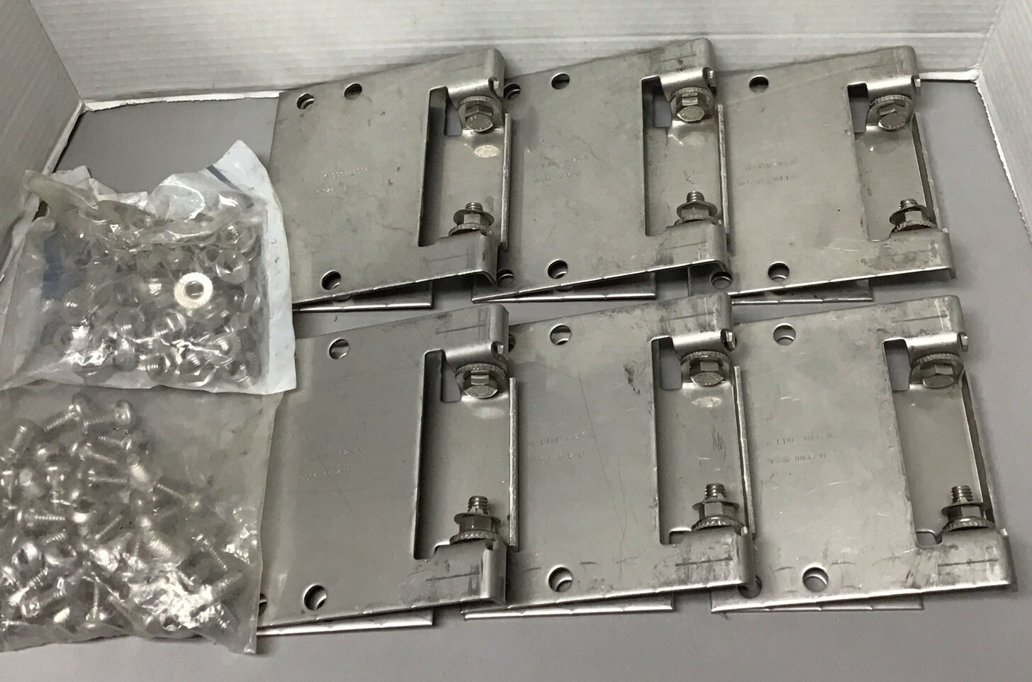 Lot of 6 B-Line 9SS6-8036 Horizontal Adjustable Splice Plate, Stainless, 6″ (R90