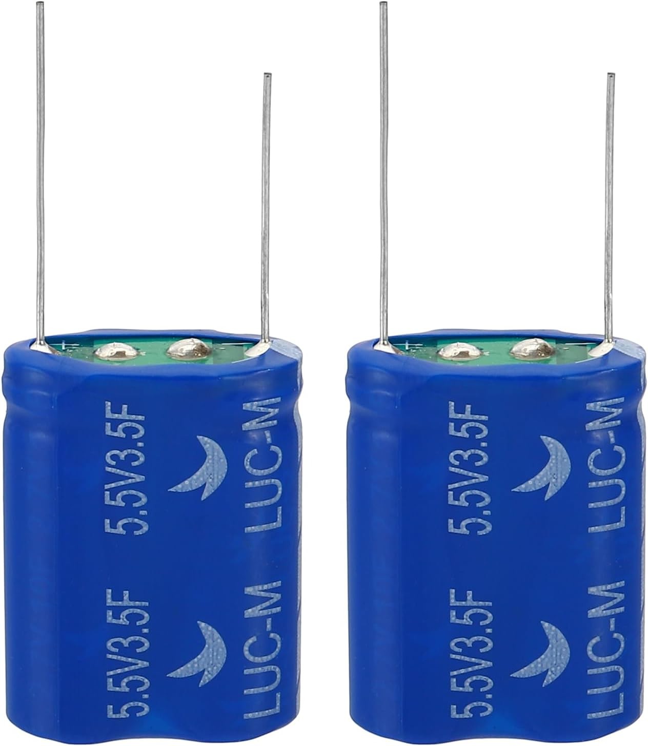 5.5V 3.5F Super Capacitor 4 Pcs, 0.79×0.39×1.06 Inch Aluminum Winding Type