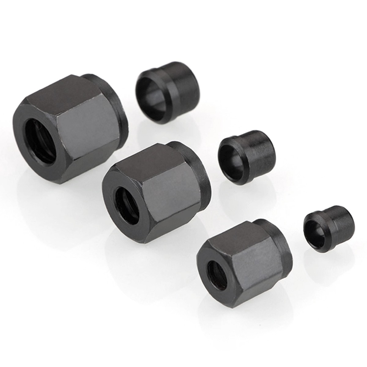 Carbon Steel (Nut+Card Core) Compression Fitting Accessory For 4mm-28mm OD Tube