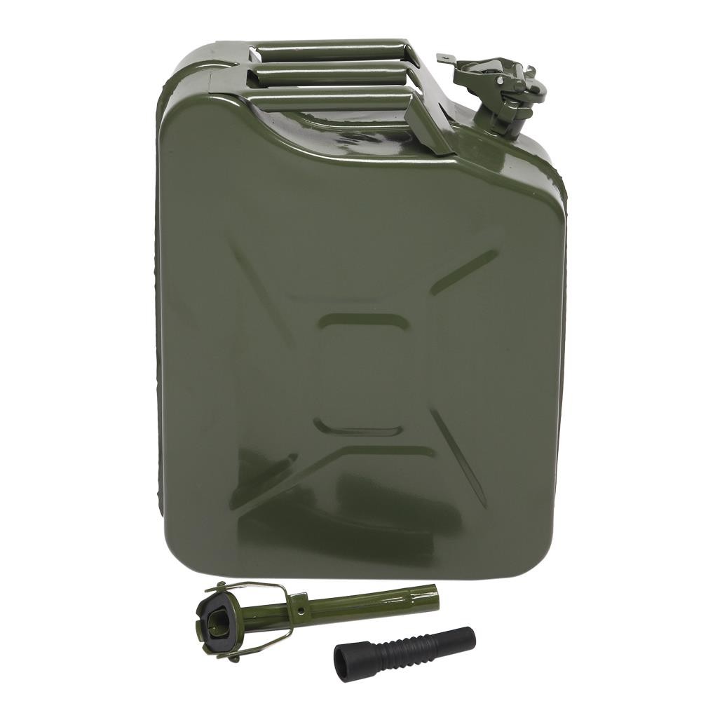 High Quality Fuel Can 5 Gal 20L Green Steel Gasoline Gas Fuel Tank Emergency
