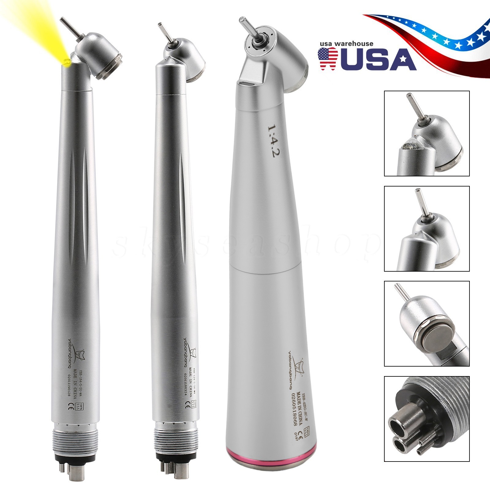 Yabangbang Dental 45° (LED) High Speed Handpiece/1:4.2 Increasing Contra Angle