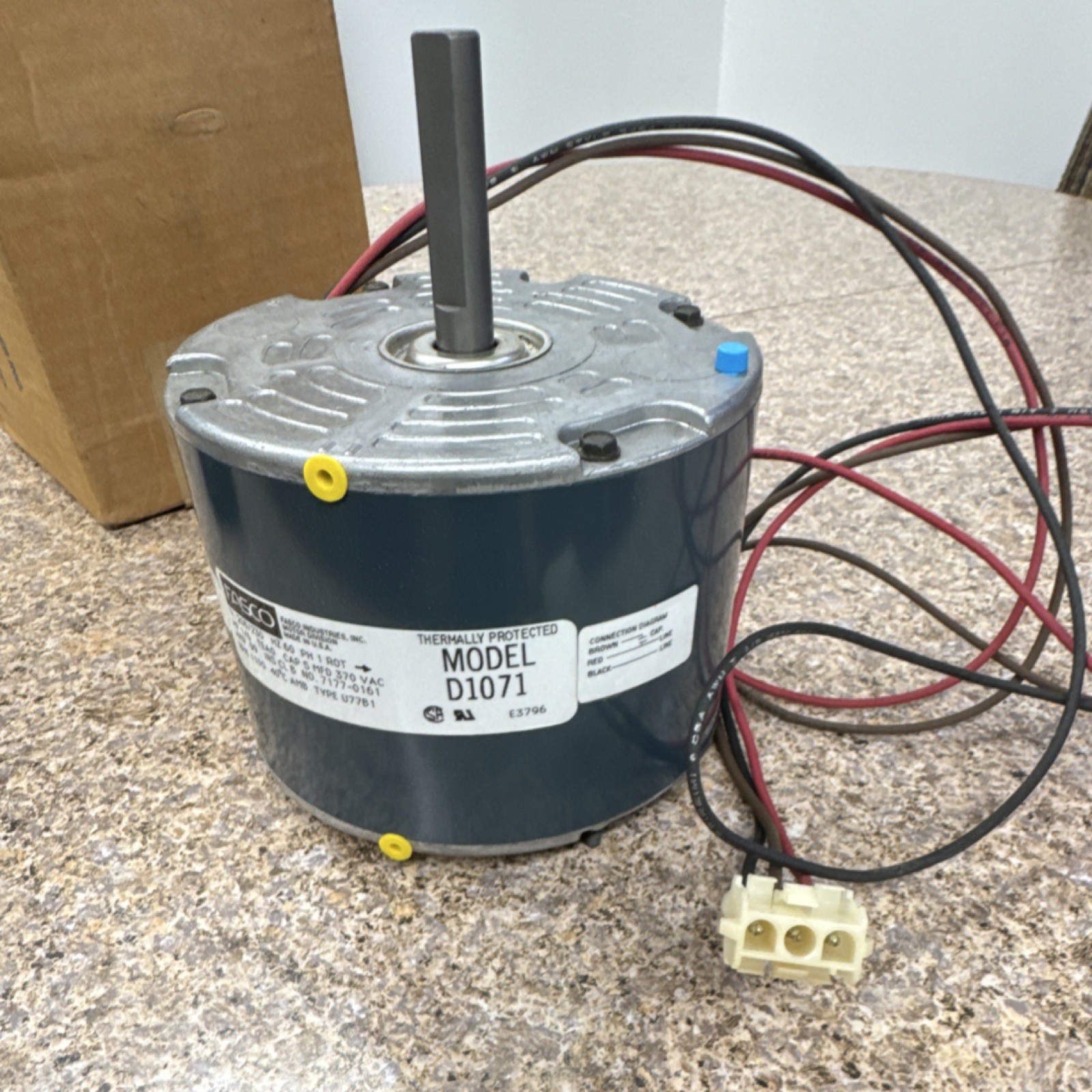 Fasco D1071 Blower Motor 1/6 HP 208/230V 0.99A 1PH Thermally Protected