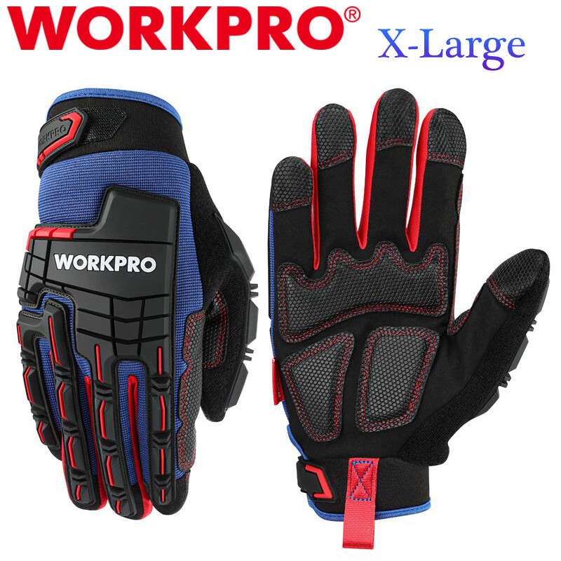 WORKPRO XLarge Heavy Duty Work Gloves Synthetic Leather Impact Working Gloves US