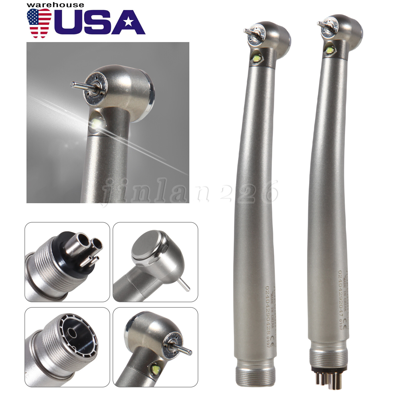 ASkea Dental Handpiece LED Self-power High Speed Handpiece Air Turbine 2/4 Hole