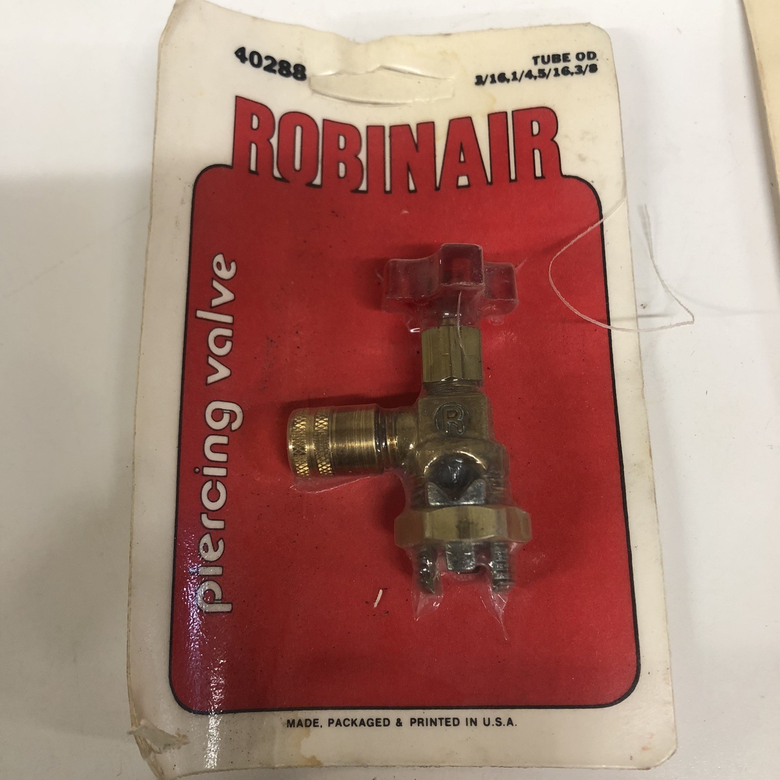 Robinair 40288 Tube Piercing Valve 3/16″–3/8″ OD NOS Sealed Vintage HVAC