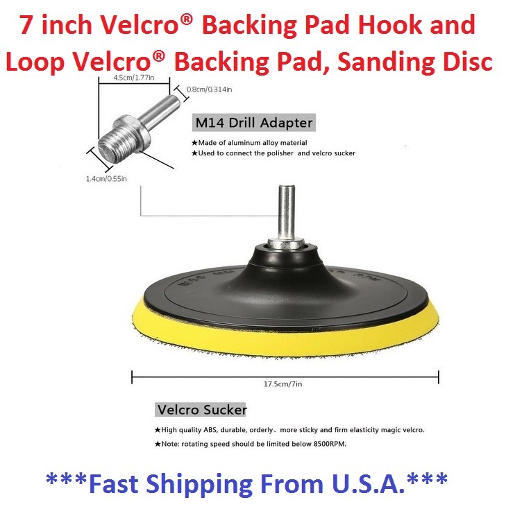 7 inch Backing Pad Hook and Loop Backing Pad, Sanding Disc