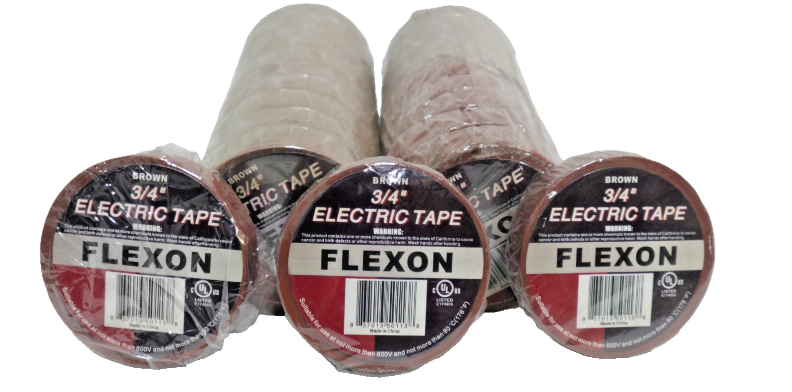 Lot of 23 Flexon brand Brown Electrical Tape