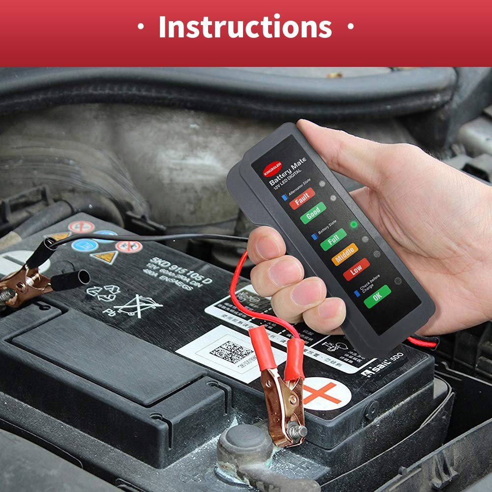 12V Car Battery Alternator Tester Automotive Battery Analyzer Car Load Tester