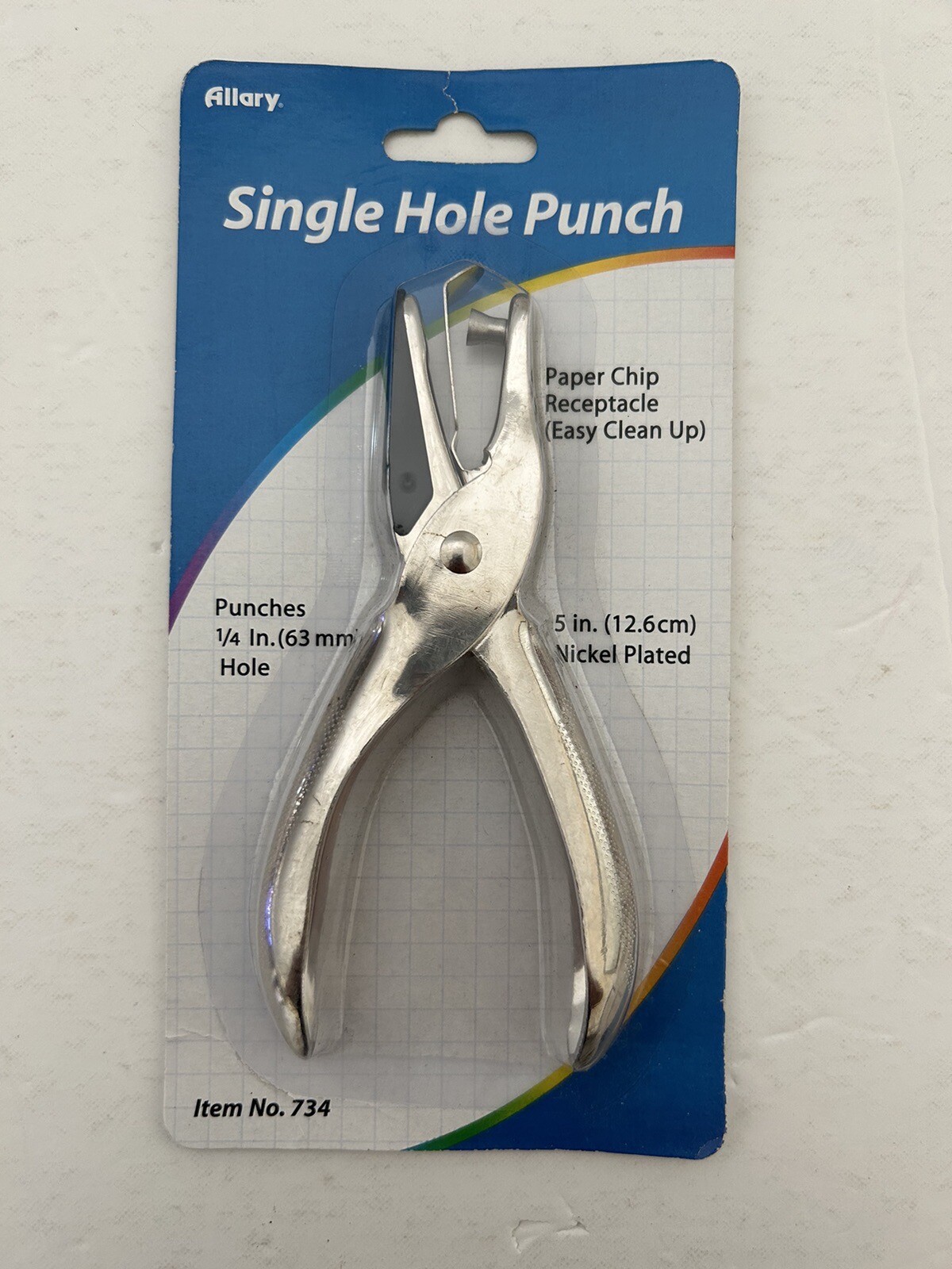 Allary Nickel Plated Single Hole Punch (5 in. – 12.6 cm)