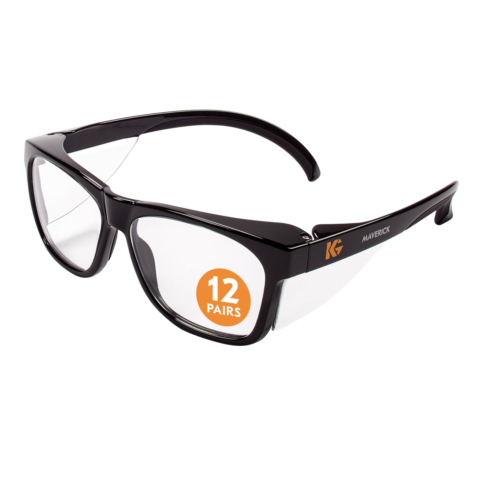 Safety Glasses 12 Pairs Anti-Fog Clear Lenses Black Frame Unisex – Comfortable