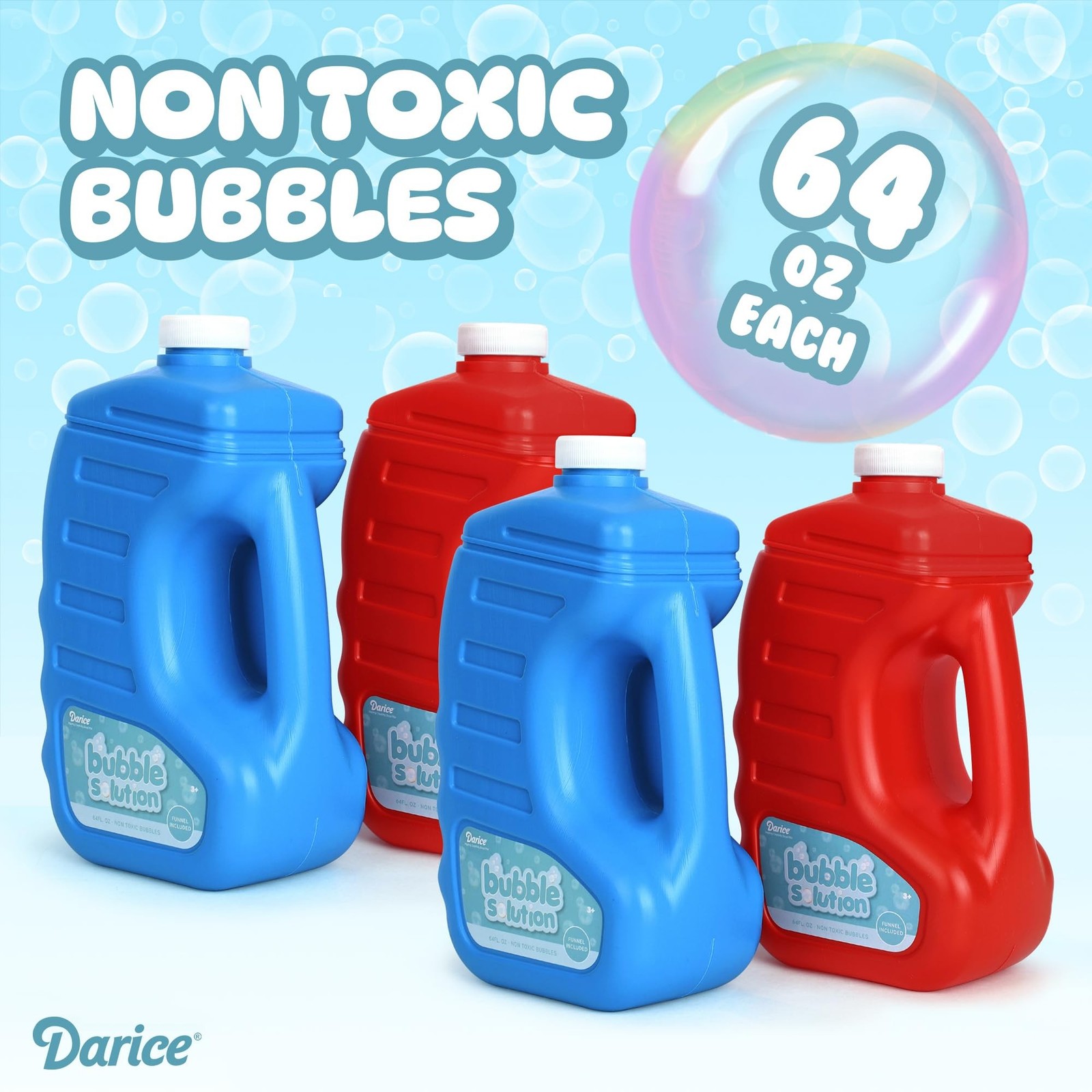 Darice Bubble Solution 4 Pack (256oz) Refill for Bubble Machines & Blowers – …