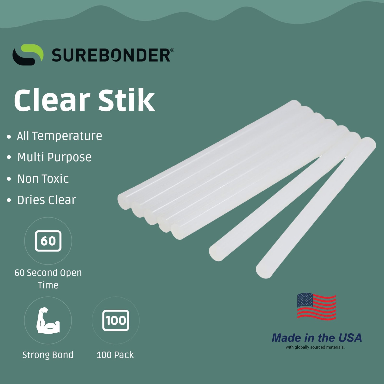 Surebonder Dt-100 Mini Size Hot Glue Sticks For Mini Glue Guns 0.27 In.