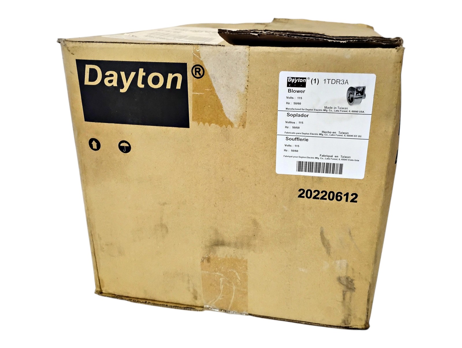 Dayton 1TDR3A 115 V AC 1/20 HP 1390/1640 RPM 273 CFM OEM Blower
