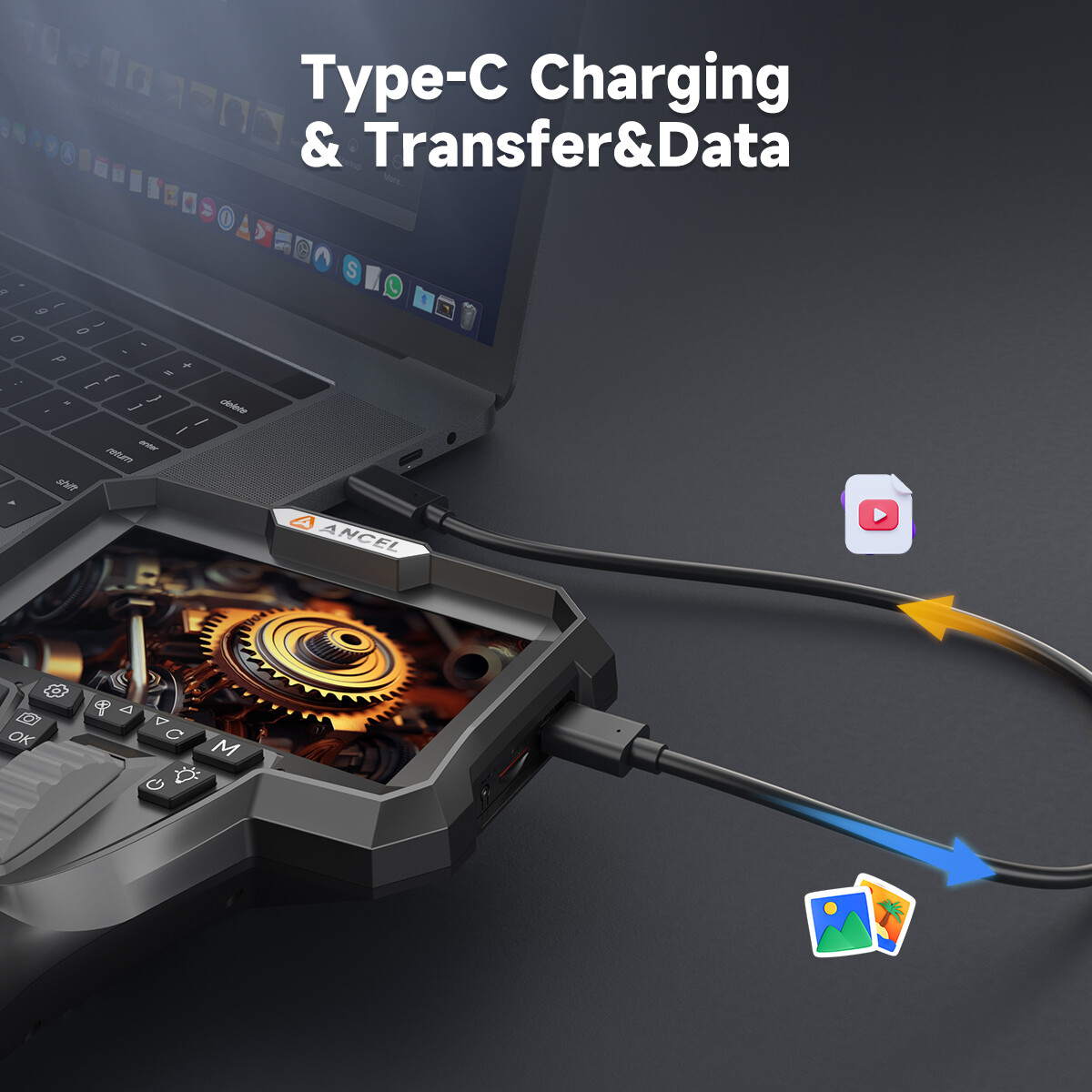 3.9mm Slim Probe Articulating Borescope Industrial Endoscope for Automotive