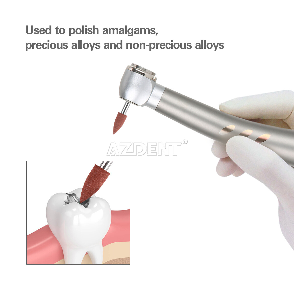 Dental 12pcs/kit Brownie Polishers Friction Grip FG Burs Mini Points 1.6mm 0413