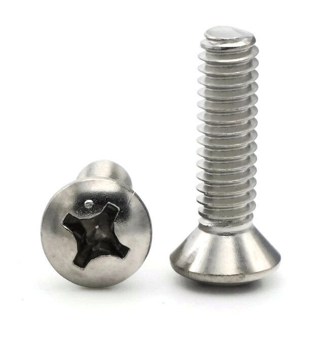 5/16″-18 | 316 Stainless Steel Phillips Oval Head Machine Screws – Select Size