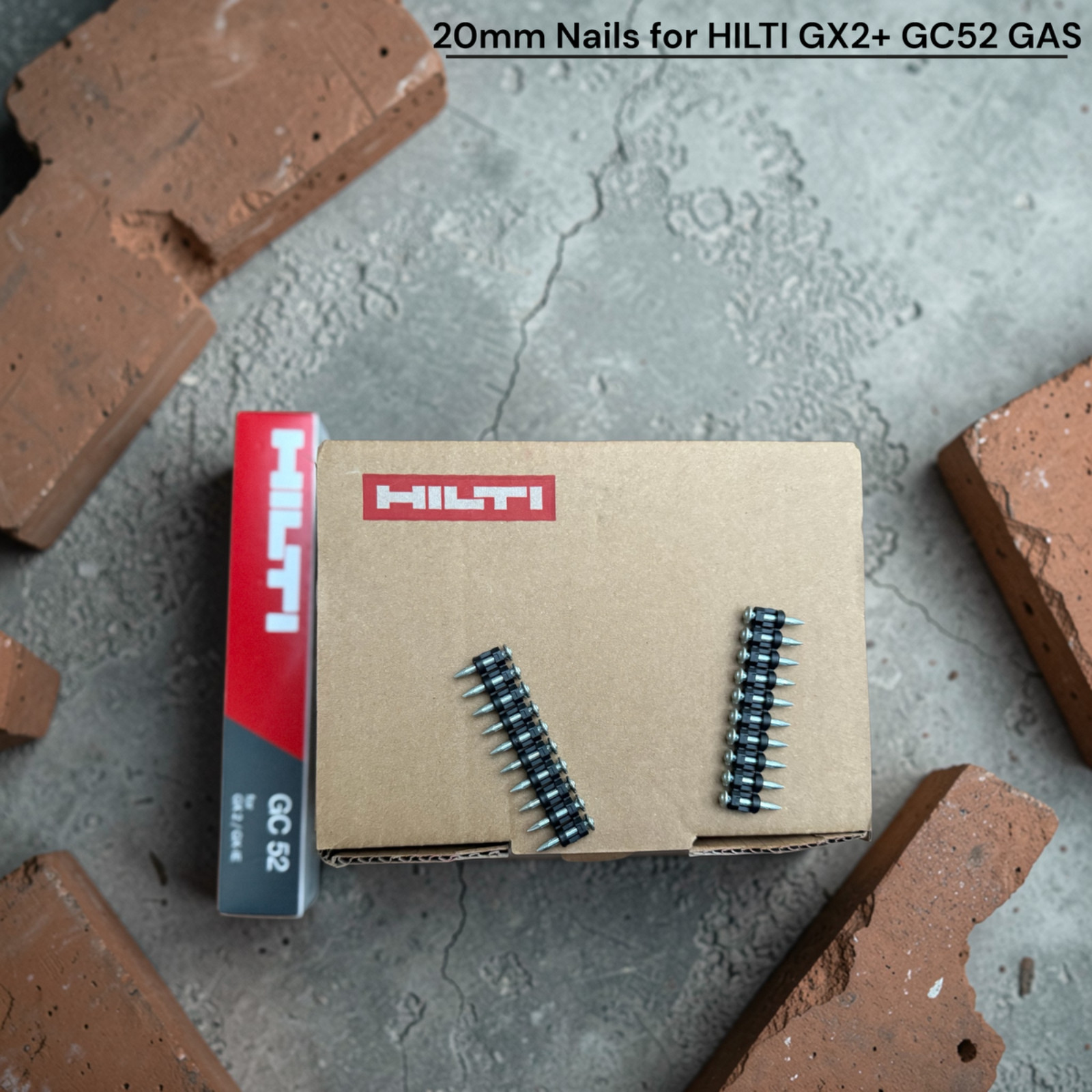 Hilti X-C 20 G2 MX Concrete Nails 20mm For GX2 With GC52 Gas