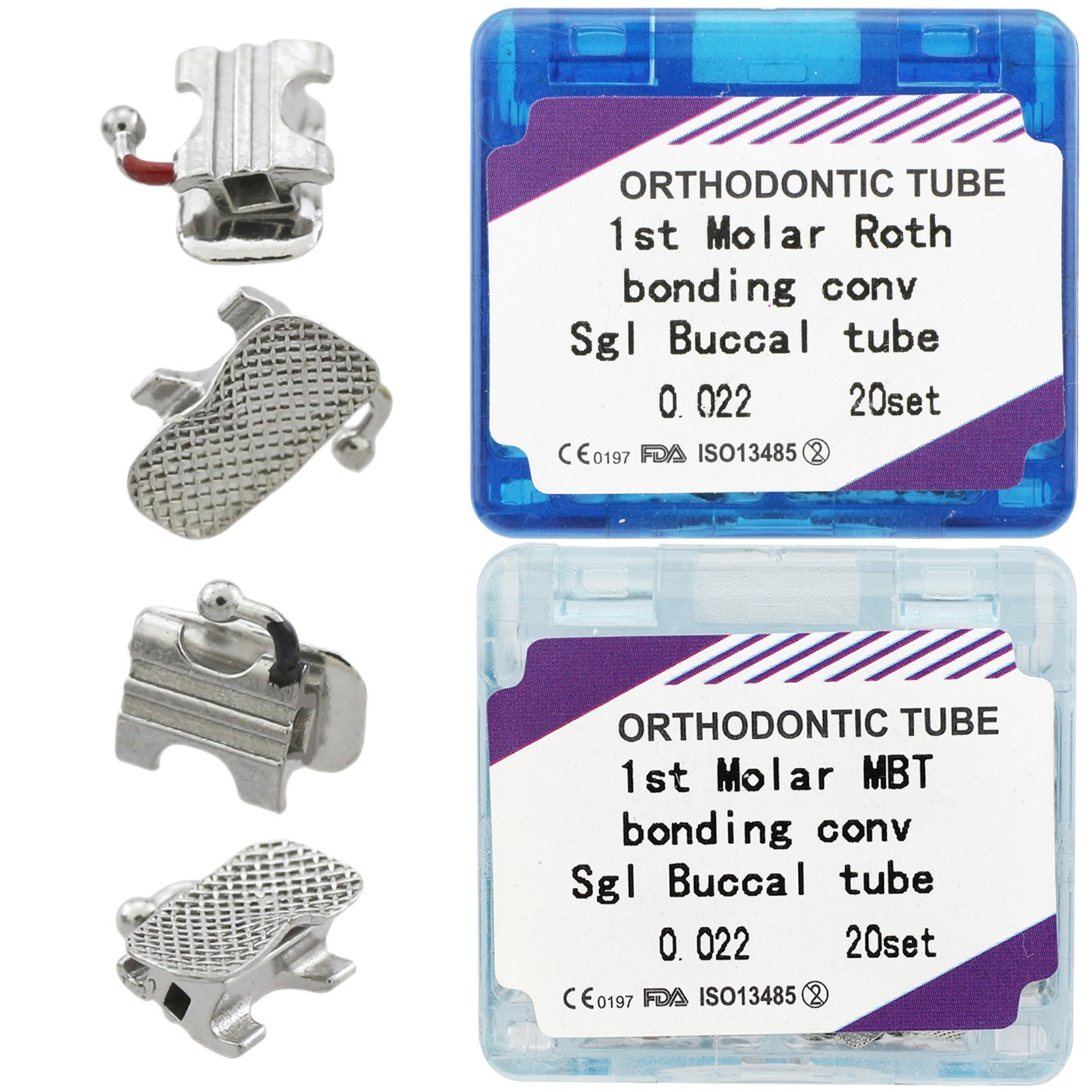 tubos de ortodoncia Orthodontic Buccal Tubes Roth MBT 022 1st 2nd Molar Tube