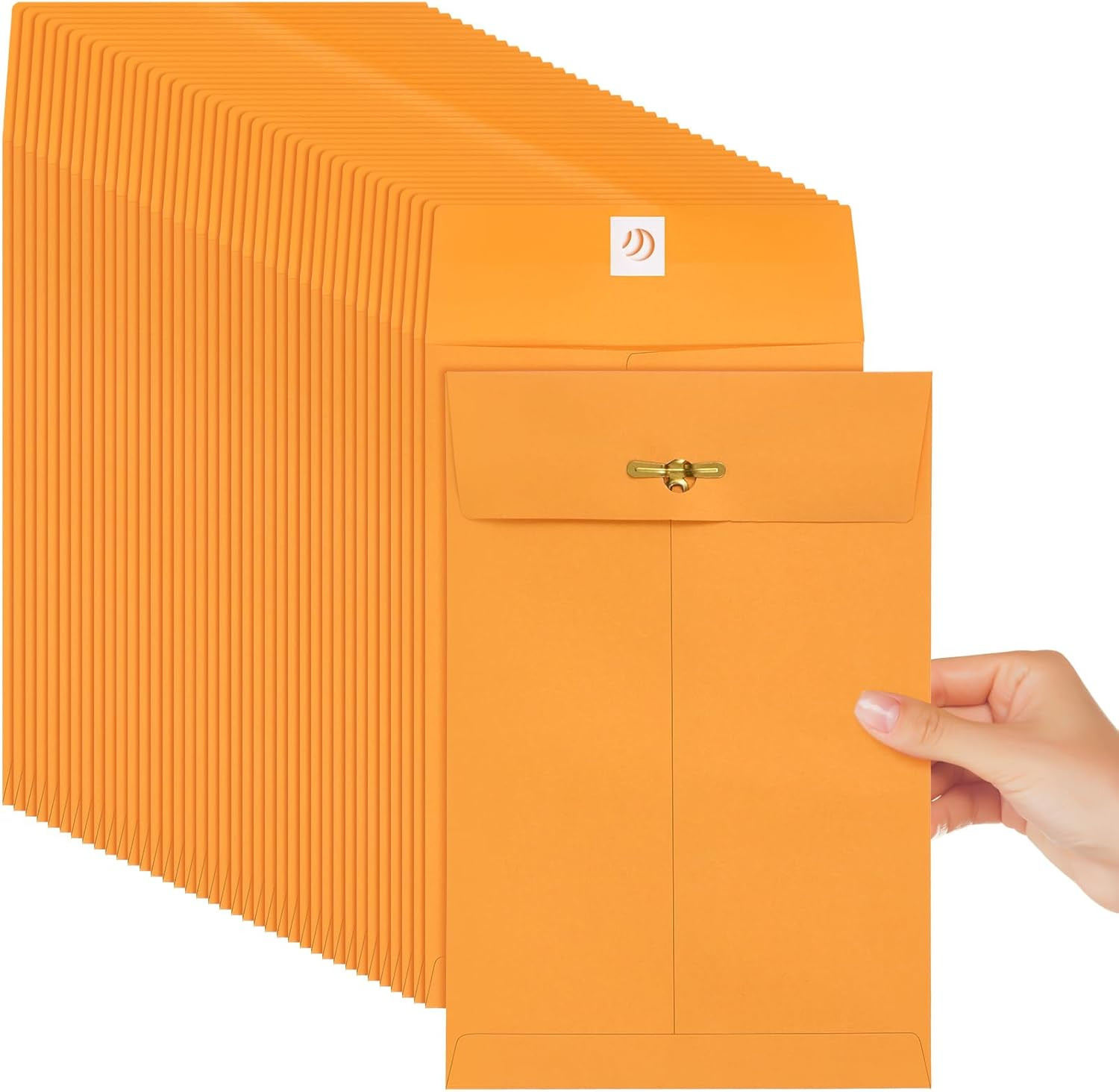 50 Pcs 5 x 7.5 Manilla Envelopes Clasp Kraft Catalog with Closure for Storing Ma