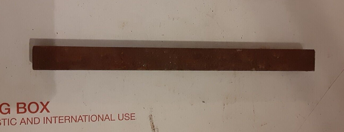 vintage steel rectangle bar, 5/8″ square x 7-3/4″ Lg, RUST