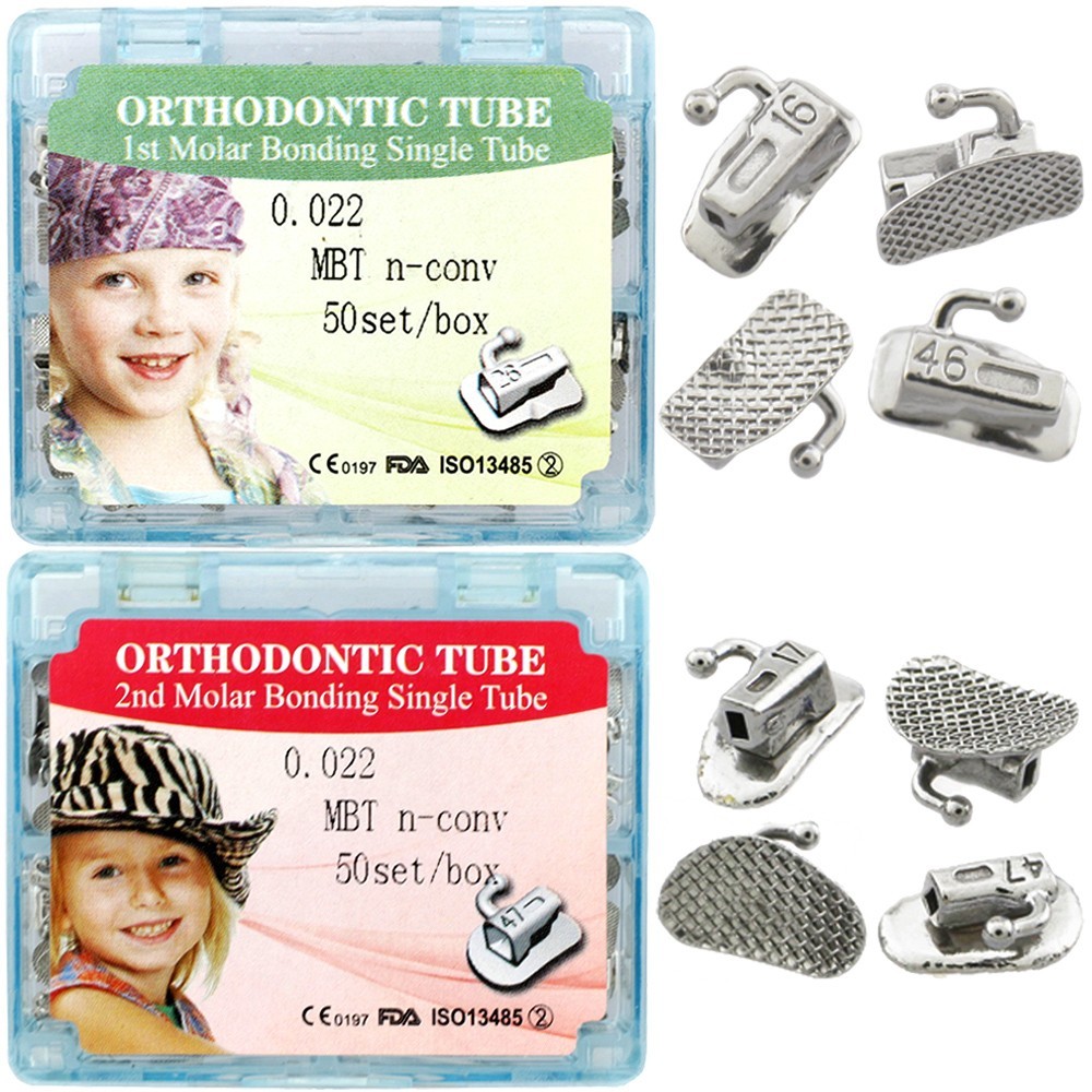 tubos de ortodoncia Orthodontic Buccal Tubes Roth MBT 022 1st 2nd Molar Tube