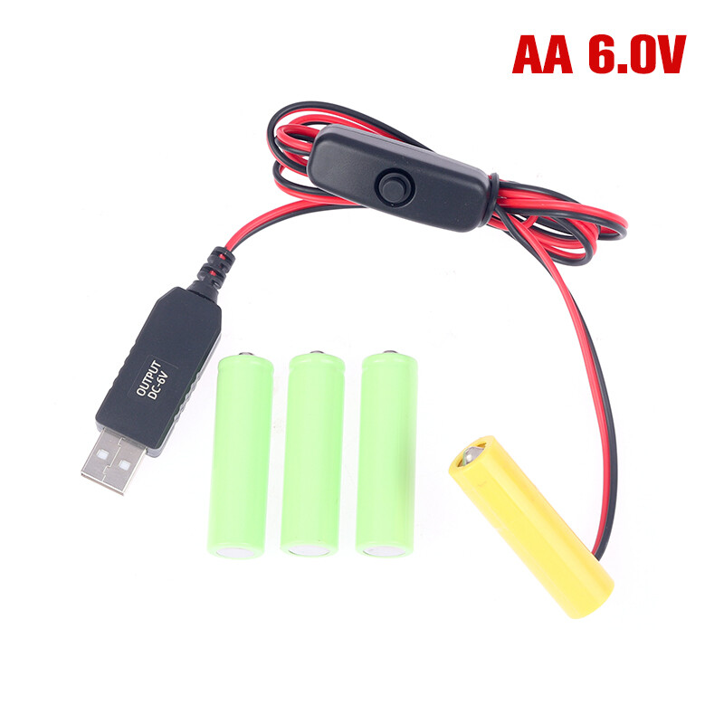 2X AAA Eliminator Cable Dummy-Battery Power Cord Replacement For 3V/4.5V/6V HOT