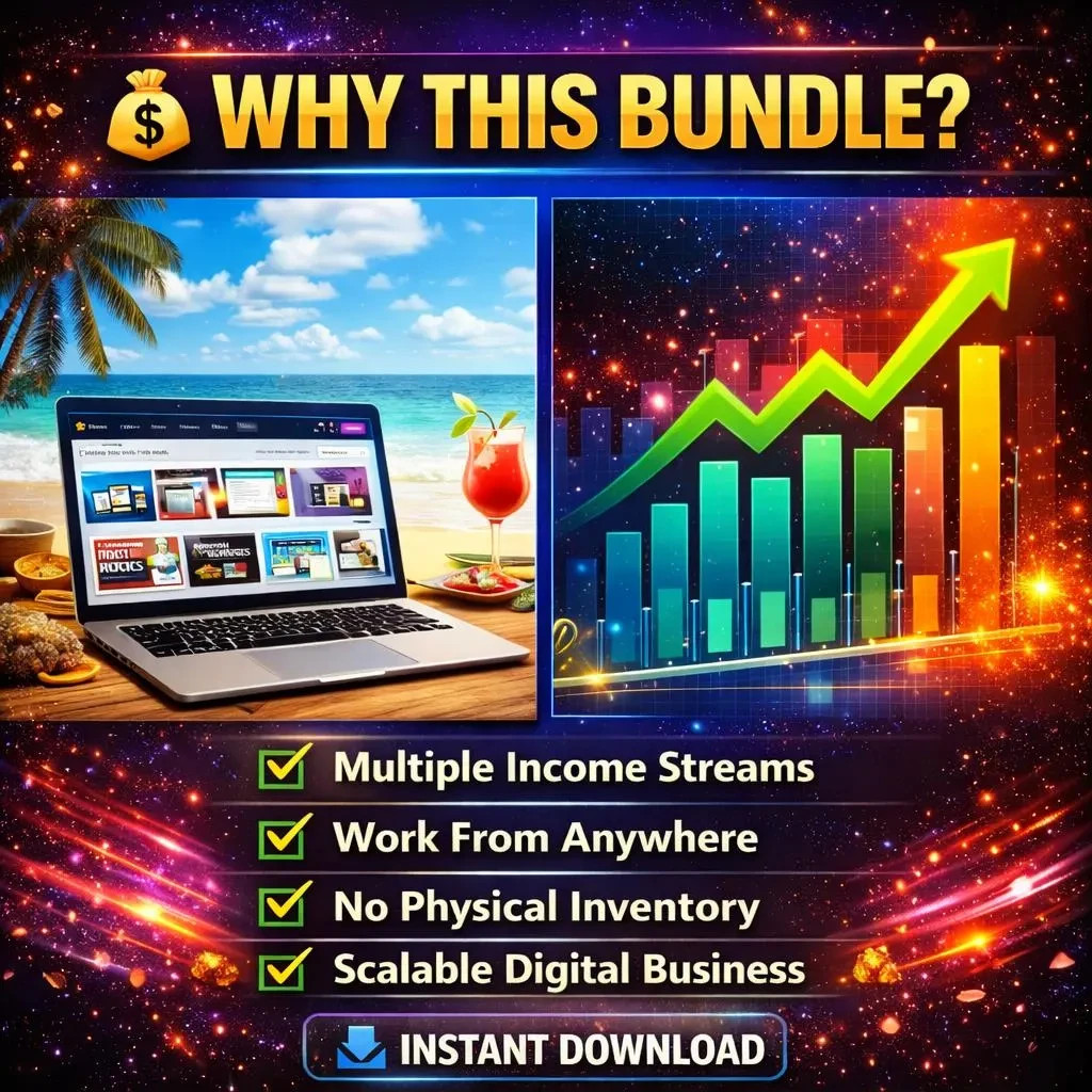 Digital Products Passive Income Bundle, POD Business, Digital Download