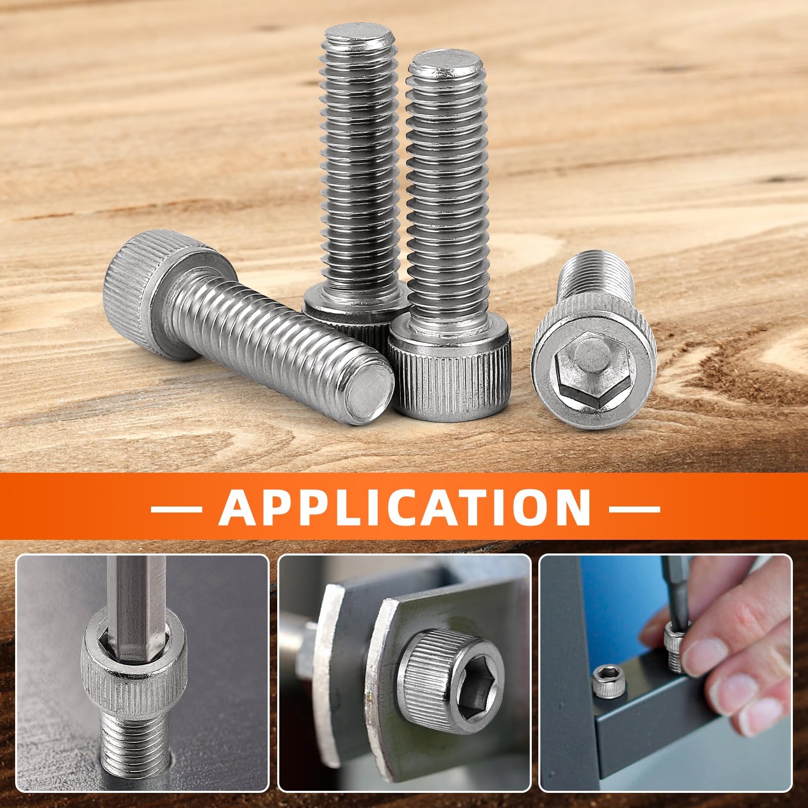 M8-1.25 x 40mm Socket Head Cap Screws Bolts, Allen Socket Drive, Stainless St…