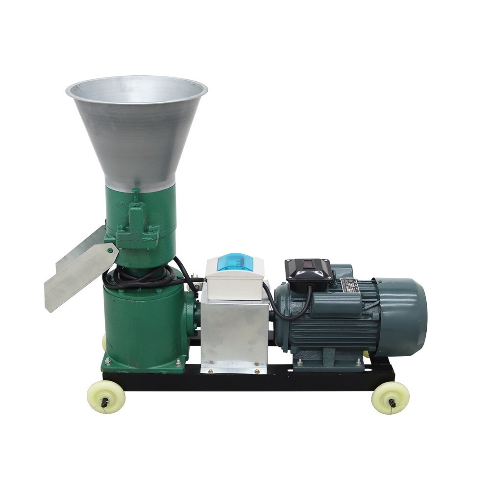 Animal Feed Pellet Mill Machine 8MM Holes Pellet Feed Granulator 2 Rollers 220V