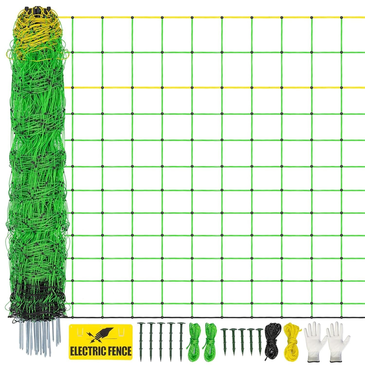 Versatile Electric Fence Netting, 49.6″ x 164′, for Safe Livestock Management