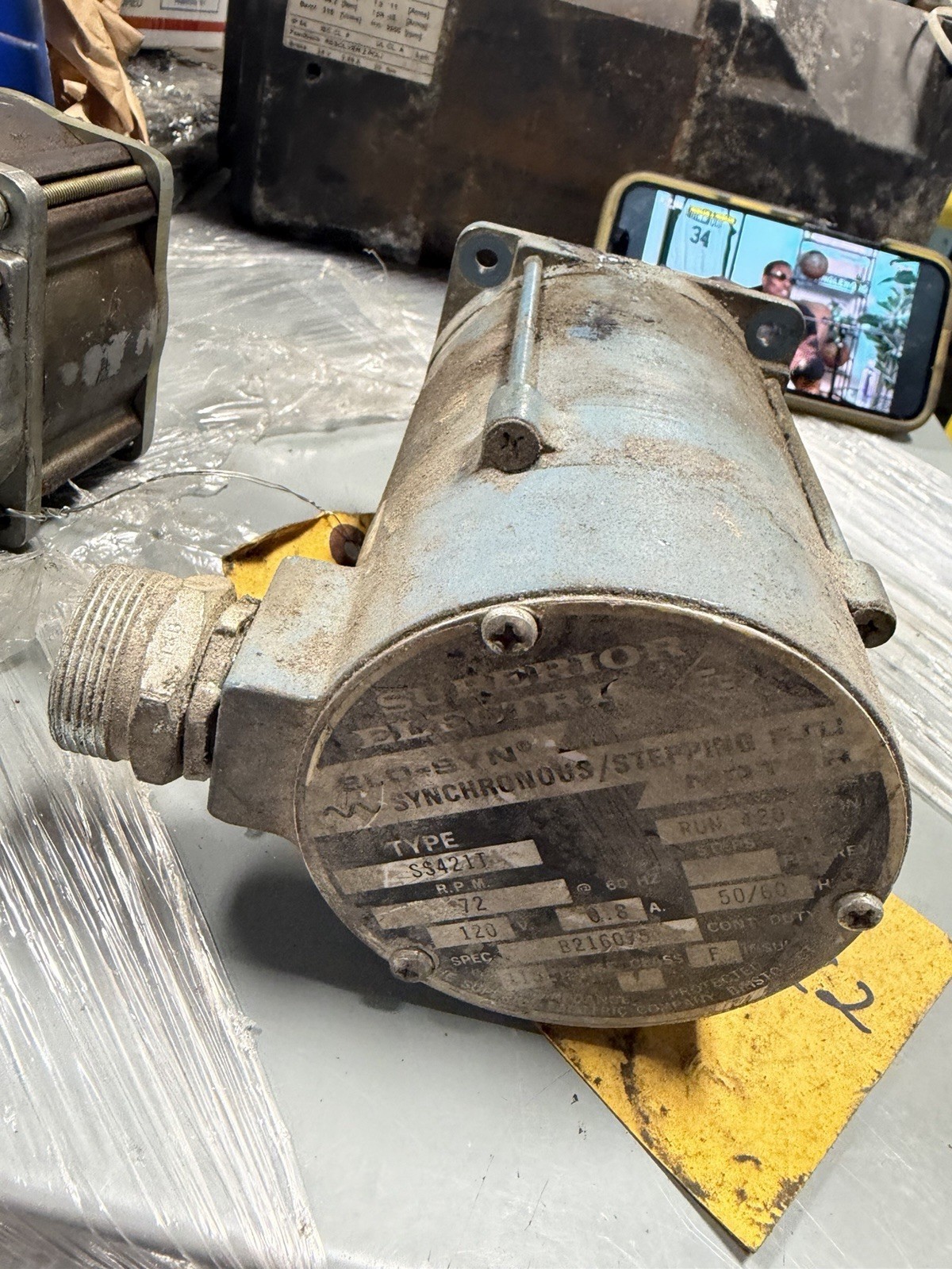 Superior Electric Slo-Syn SS421T AC Motor 72RPM 120V 60Hz B216075 USED