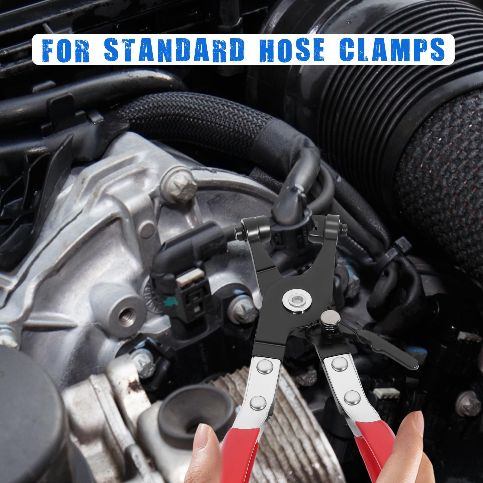 4PCS Long Reach Hose Clamp Pliers Tool Set – Flexible Wire Radiator Hose Clam…