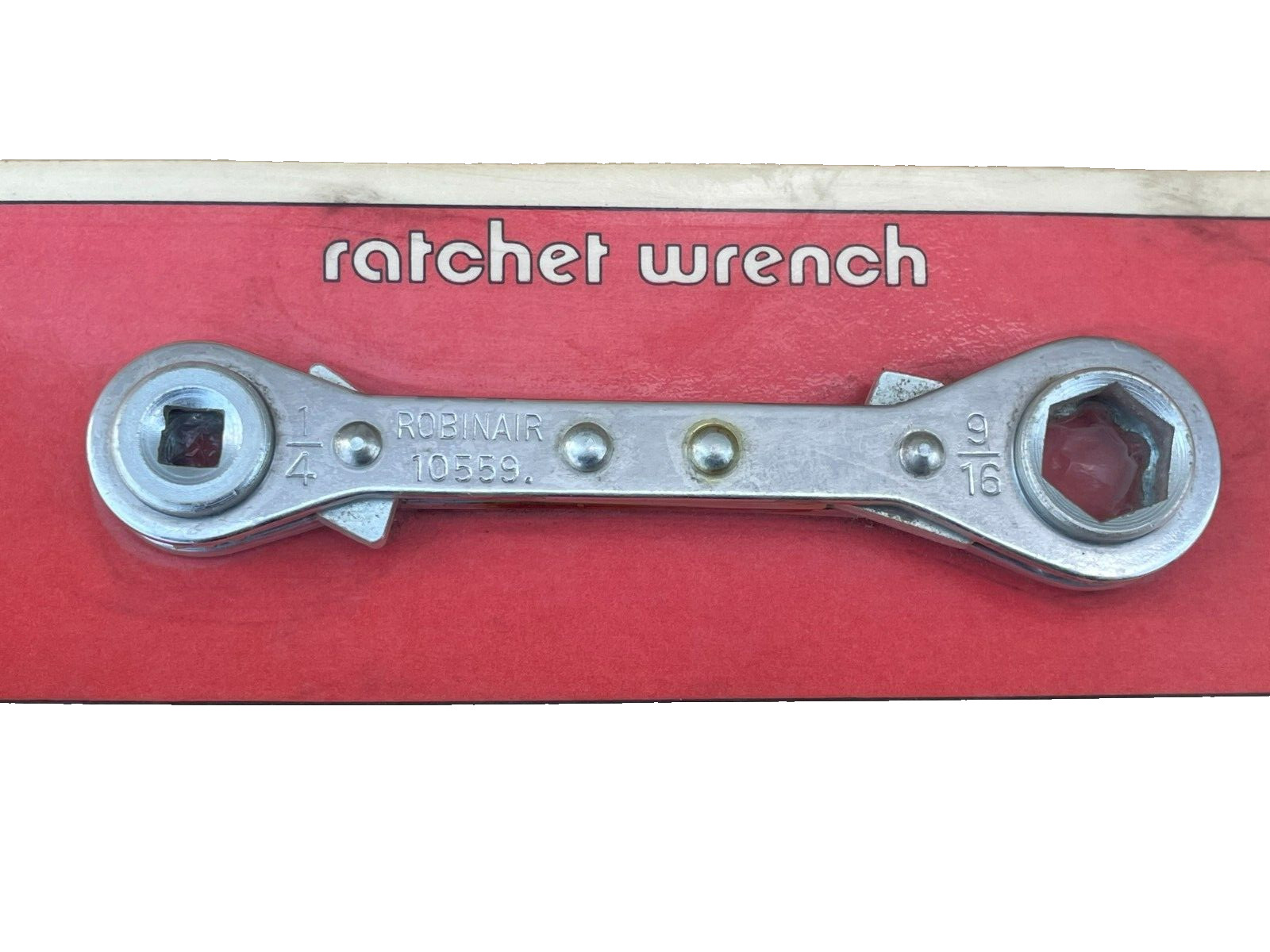 Robinair Ratchet Wrench, 1/2″ 89/16,” Hex / 3/6″. 1/4″ SQ, 10559