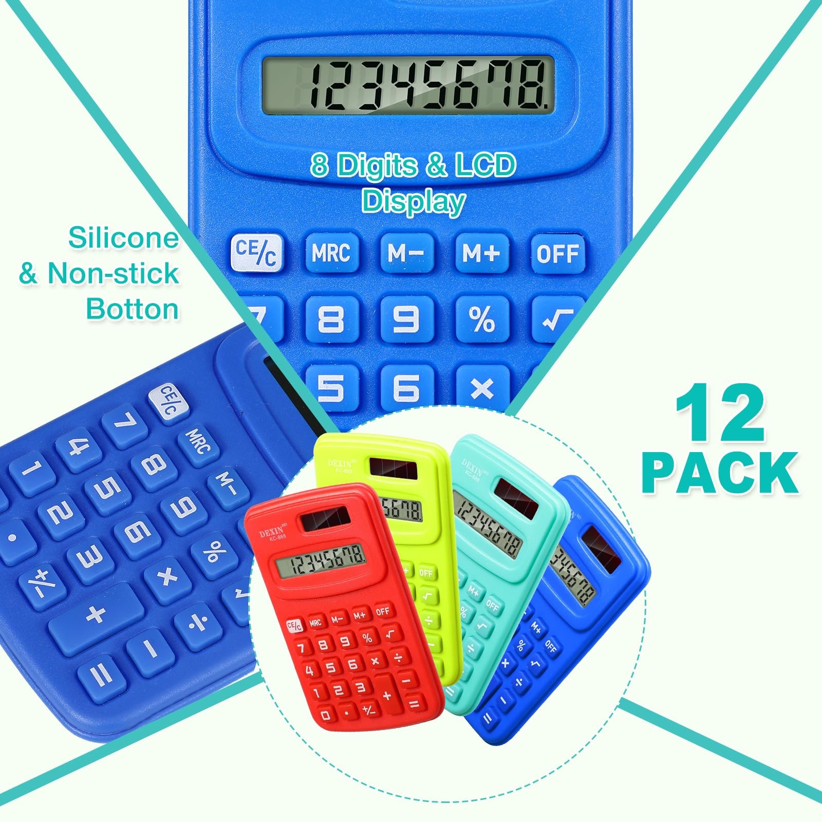 Yunsailing 48 Pcs Pocket Calculator Bulk Small 4 Function Battery Powered Cal…