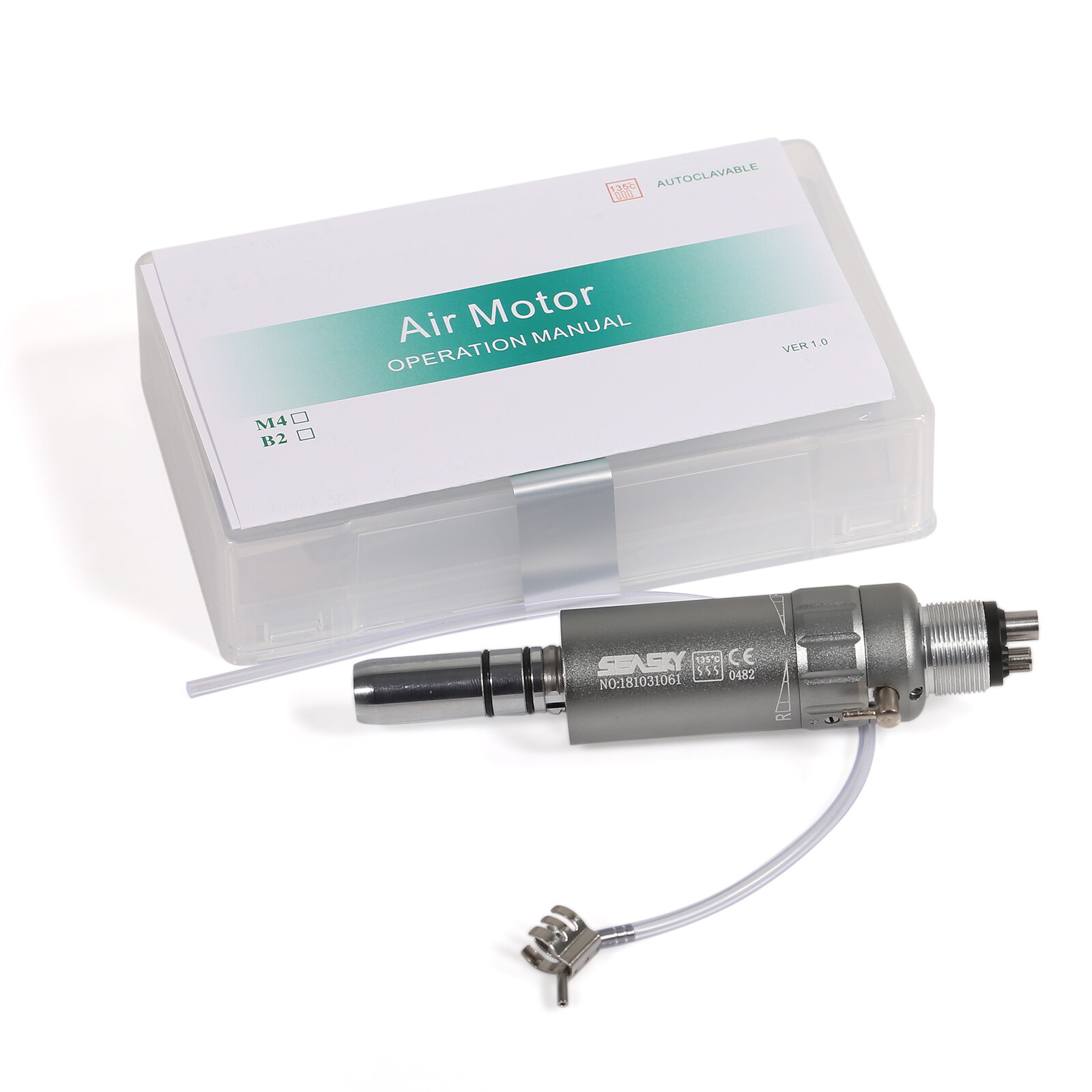 Dental Straight Handpiece Nosecone & Air Motor 4H fit NSK Low Slow Speed YP4 USA