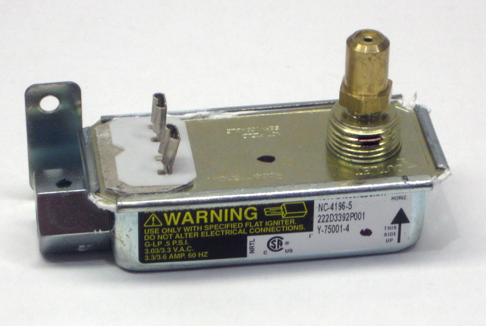 Gas Valve Y-75001-4 NC-4196-5 for GE WB19K10044 Regulator not included