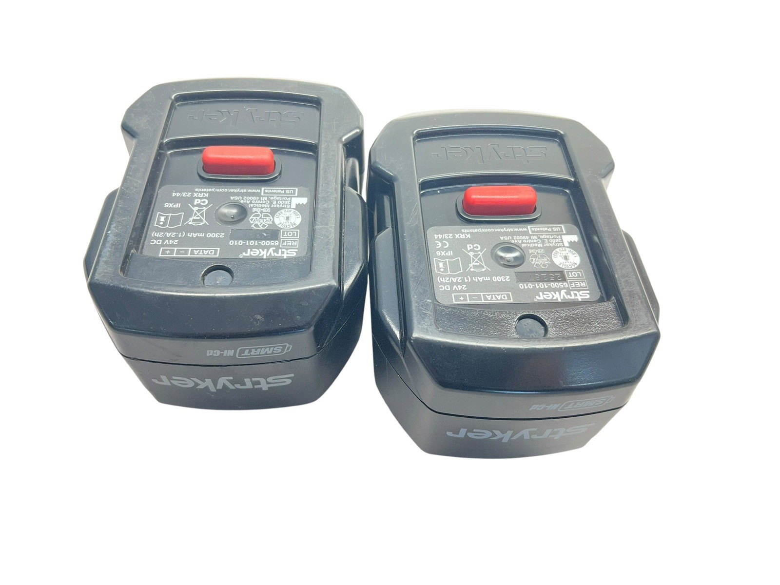 Lot Of 2 Stryker 6500-101-010 24V NiCd SMART Battery Pwr System For Medical D540