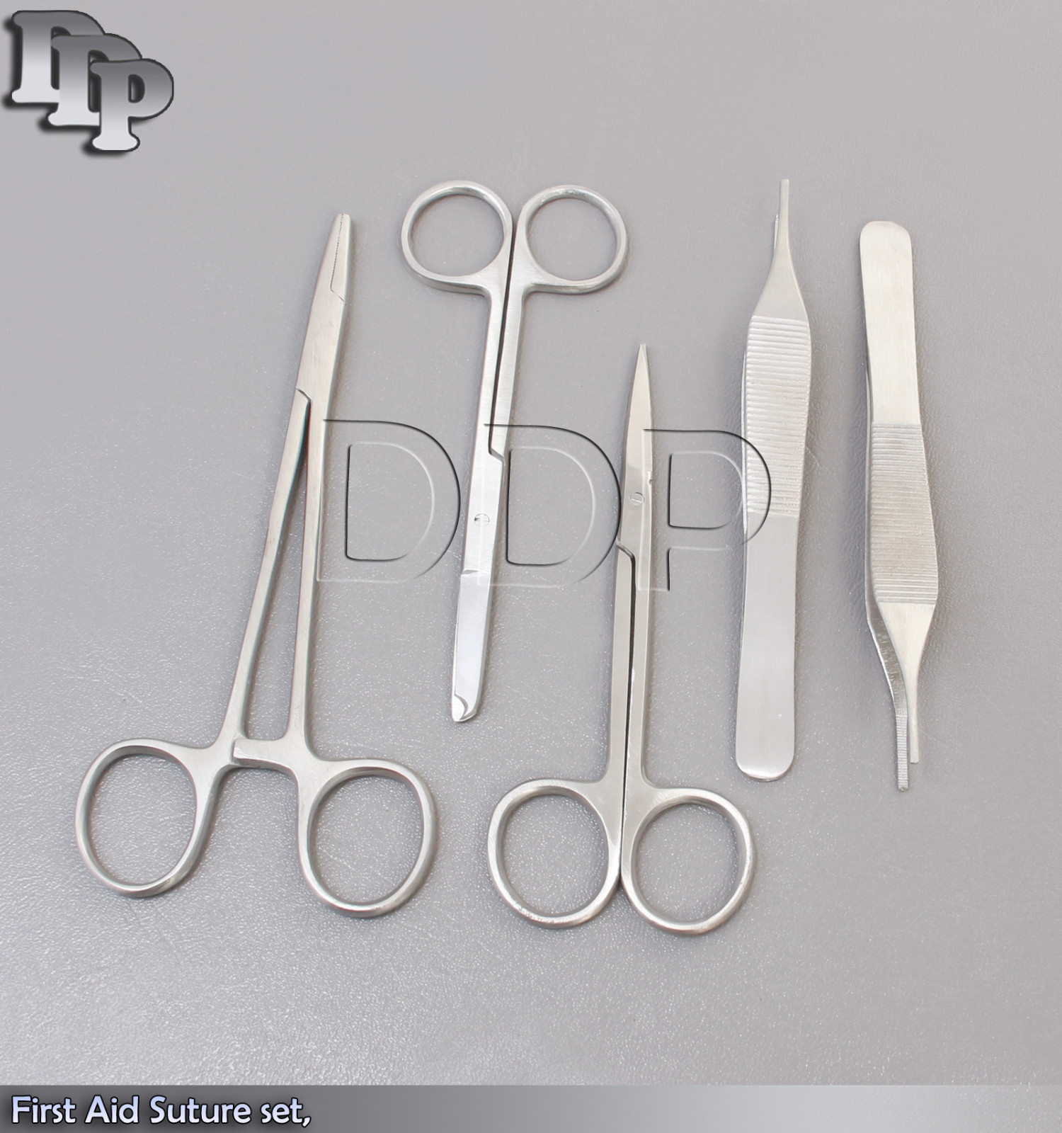 First Aid Suture set, Adson, Suture, Iris Scissors, Needle Holder 5″, DS-698