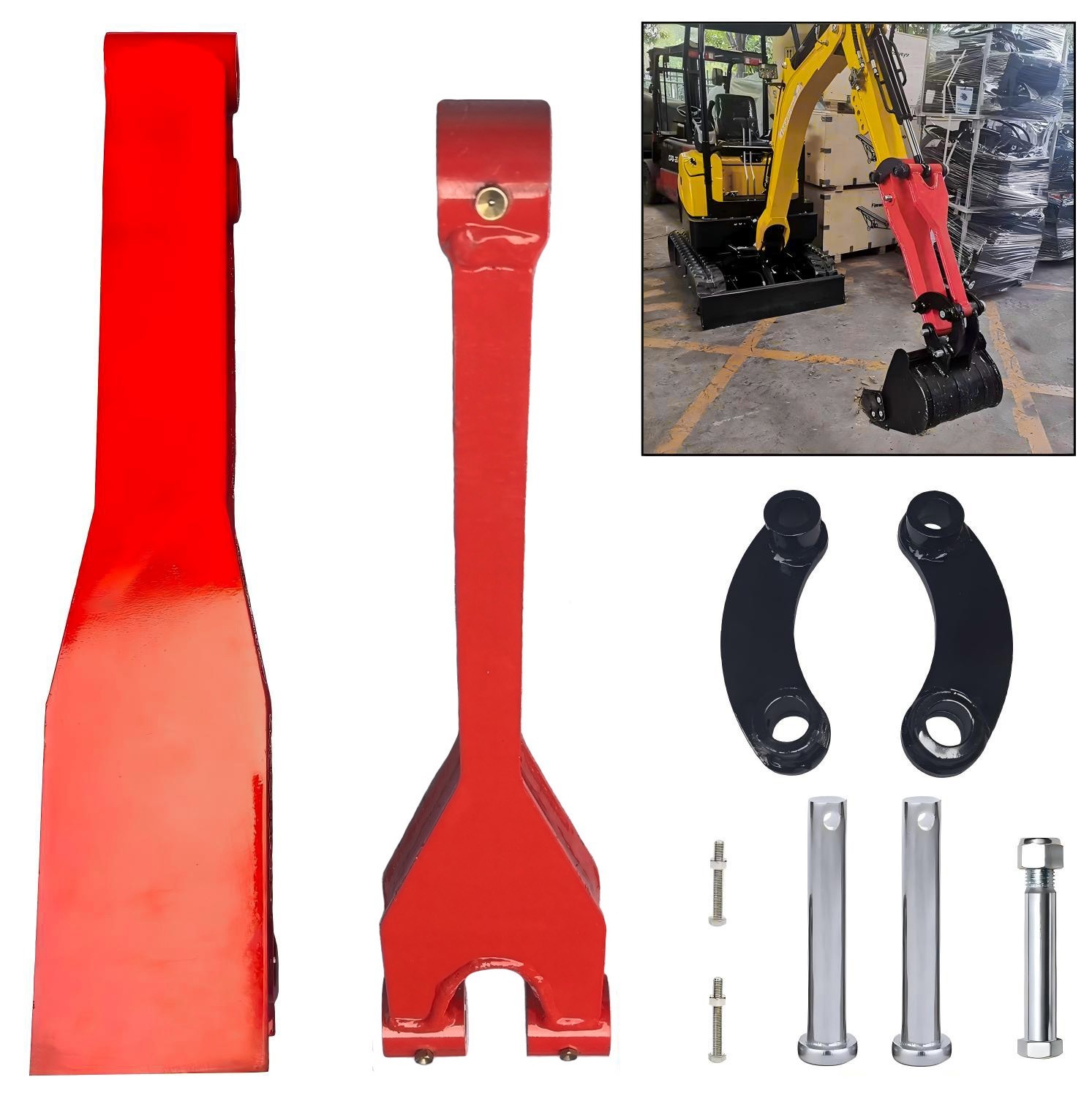 Excavator arm extension kit for mini excavators weighing between 0.8ton-2ton