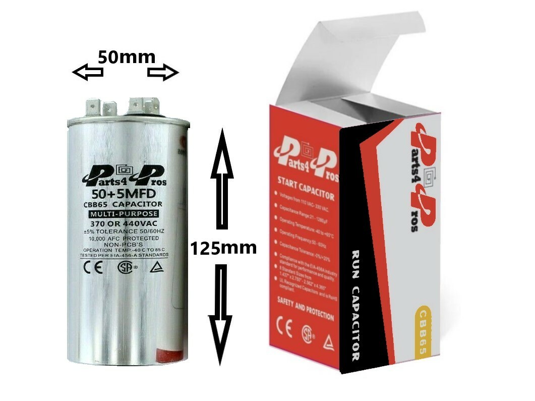 50+5 50/5 uF High Quality Dual Run Capacitor 370-440V 370V 440V VAC CBB65-R
