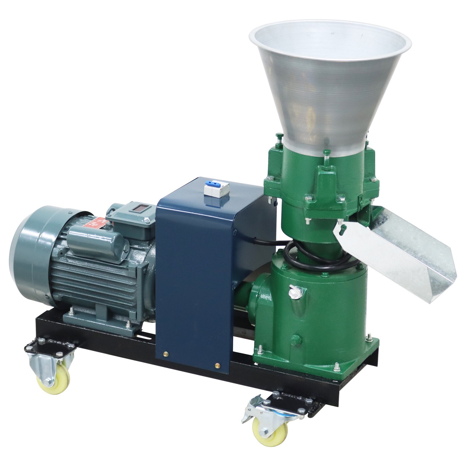 Upgraded Feed Pellet Mill Machine 12mm Plate 3Rollers Output 120-150KG/h 220V