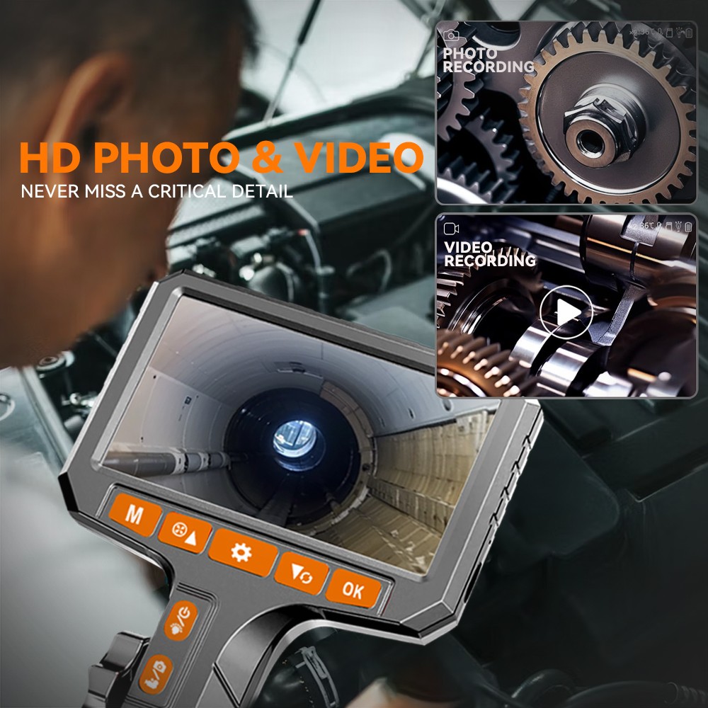 BestPrice! 2-Way 360° Endoscope W/Light Industrial Articulating Borescope Camera