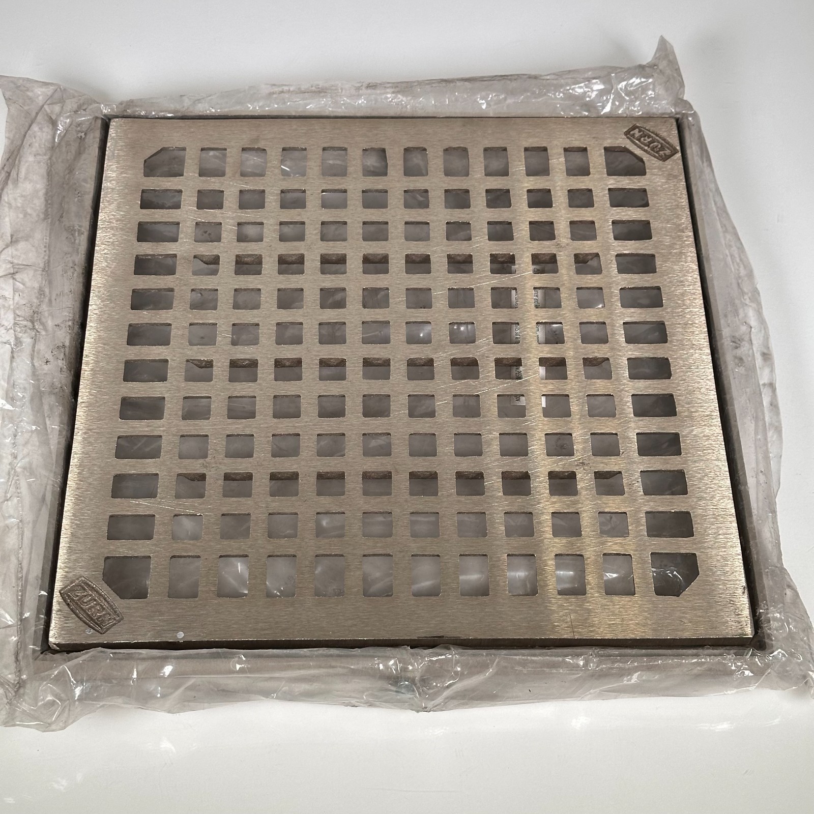 (NEW) ZURN 67107-001 12″x 12″ Full Floor Drain Grate Frame ZN1900 ZN1901 ZN1902