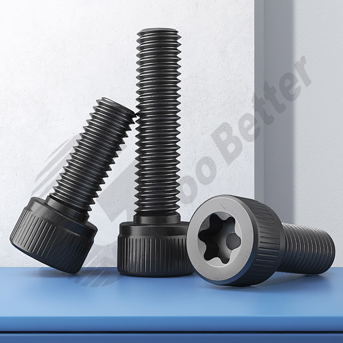 Torx Bolts M3~M10 Black 12.9 Steel Hexalobular Socket Cap Head Screws TORX Bolt