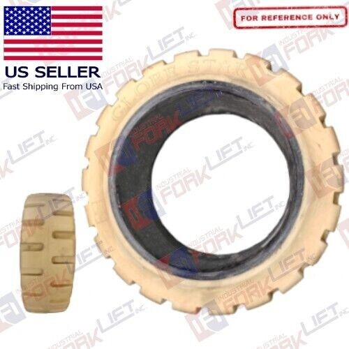 16x6x10½ Forklift Press On Tire Globestar White Traction