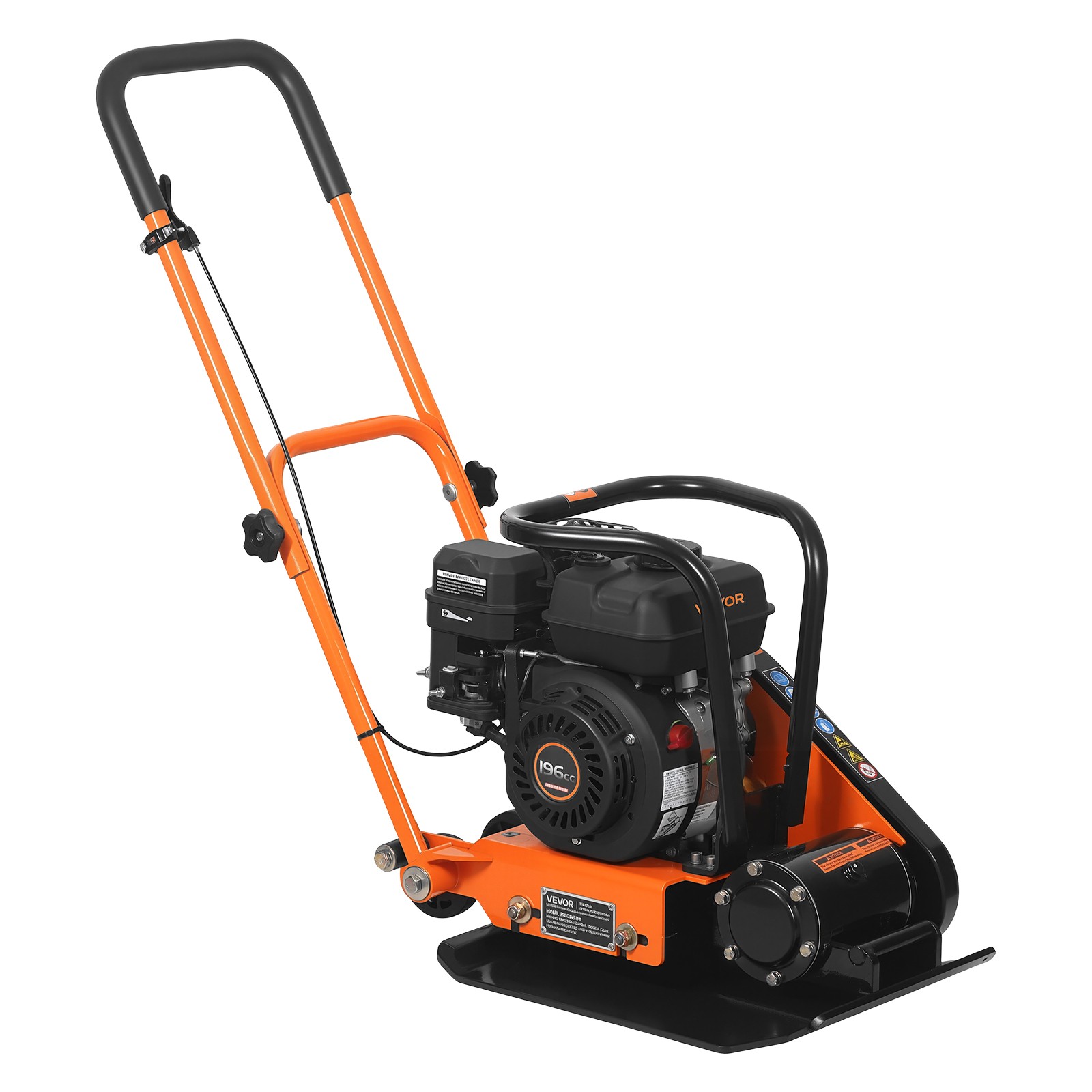 VEVOR 6.5HP Plate Compactor 5600VPM 2360lbs Vibrating Ground Rammer for Asphalt