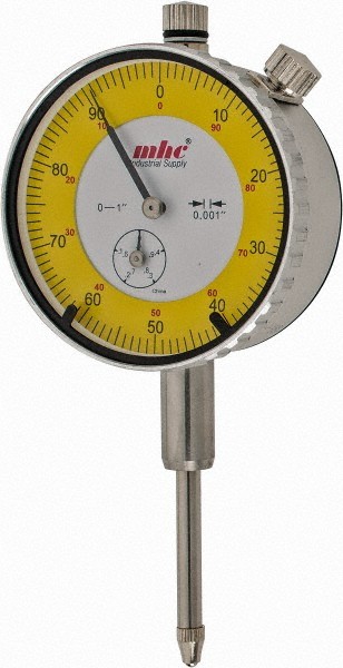 Economy Dial Indicator, 1″ Range, 0.001″ Grad, 0-100 Dial Reading